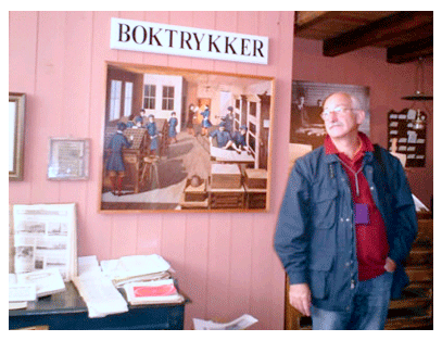 Umberto Capra nel museo di Lillehammer, Norvegia. Foto di Wilma Tagger